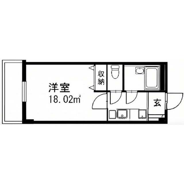 プレステージ蒲生南(1K/2階)の間取り写真