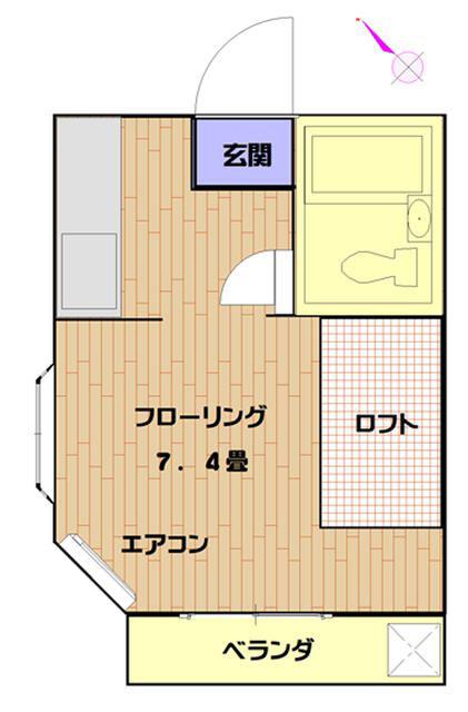 赤羽アーバンライフ(1K/1階)の間取り写真
