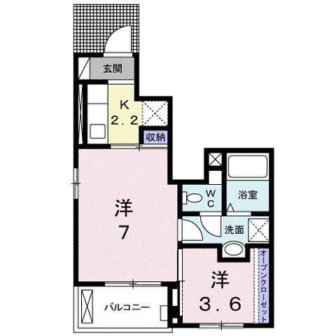 コンフィールズ(2K/1階)の間取り写真