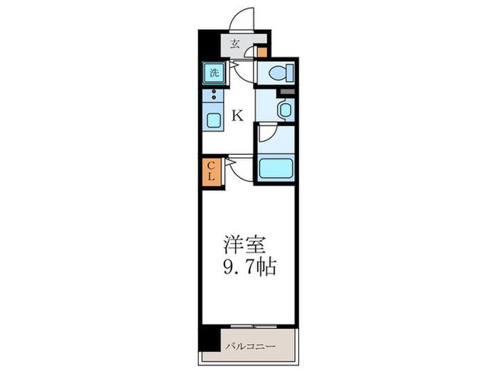 TMインプレシオン(1K/6階)の間取り写真