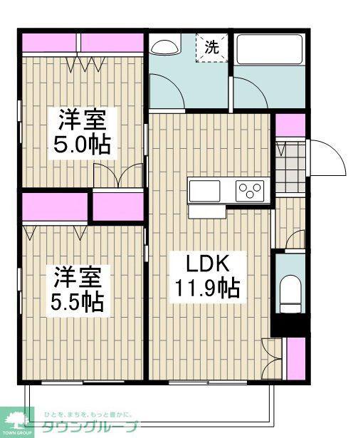 ADVANTAGE 24(2LDK/4階)の間取り写真