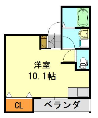 カナメゾン蘇我(ワンルーム/2階)の間取り写真
