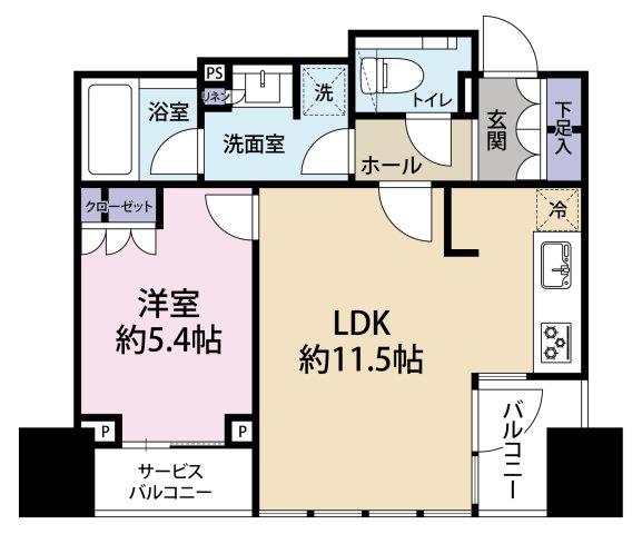 宮益坂ビルディング ザ・渋谷レジデンス(1LDK/8階)の間取り写真