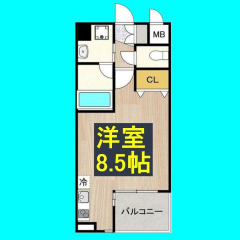 CITY SPIRE 名駅北(ワンルーム/2階)の間取り写真