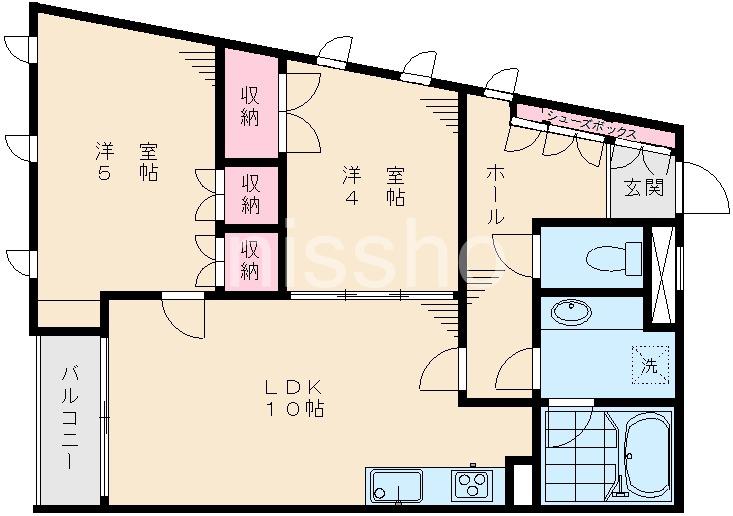 BAL・AIR(2LDK/3階)の間取り写真