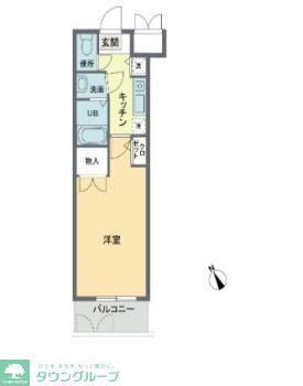 プレジオIII(1K/2階)の間取り写真