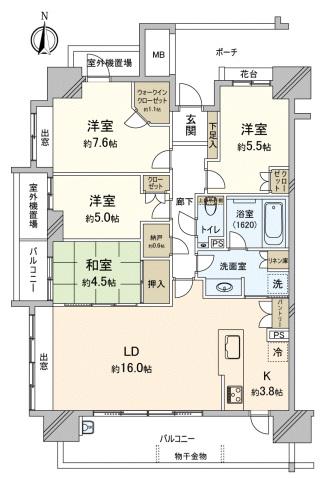 パークホームズ内山下イーステージ(4LDK/2階)の間取り写真
