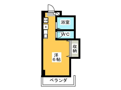 石坂ゼフィール(ワンルーム/5階)の間取り写真