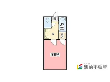 コーポ中村II(1K/2階)の間取り写真