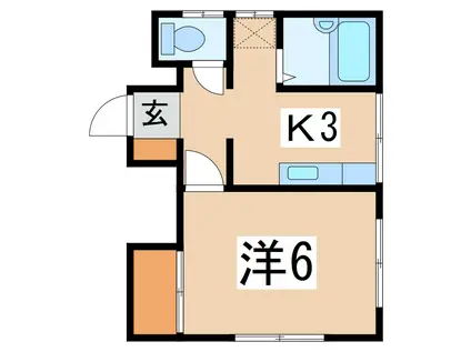 レイトンハウス(1K/2階)の間取り写真