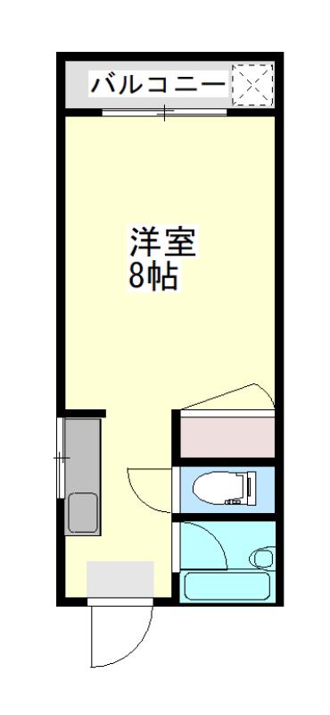 ビッグバーンズマンション新屋敷(ワンルーム/4階)の間取り写真