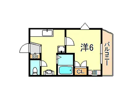 ファーストマンション(1K/1階)の間取り写真