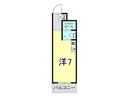 ピュアハウス甲子園(ワンルーム/2階)の間取り写真