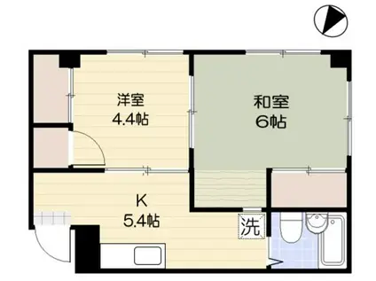 第2コーポ太田屋(2K/2階)の間取り写真