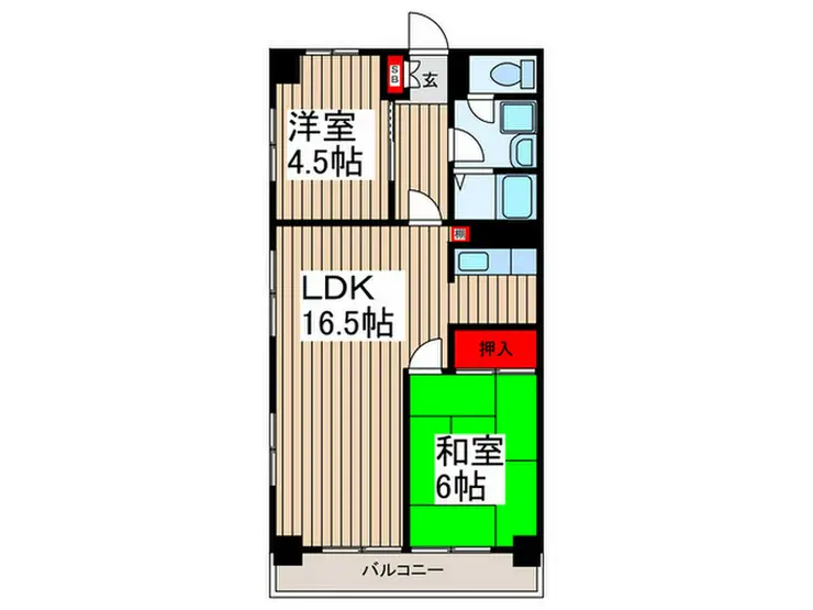 新越谷ハイツ 5階階 間取り