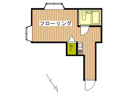 メゾン三貴(ワンルーム/2階)の間取り写真