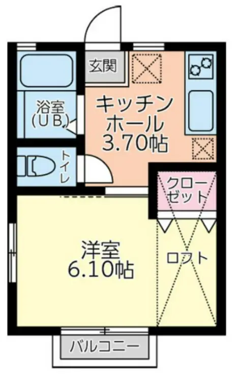 ロワール八幡A 1階階 間取り