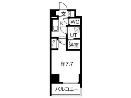 エスリード大須アヴェニュー(1K/8階)の間取り写真