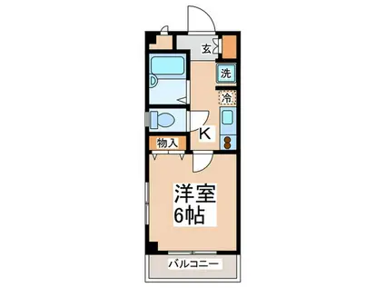 エバーグリーン長津田(1K/1階)の間取り写真