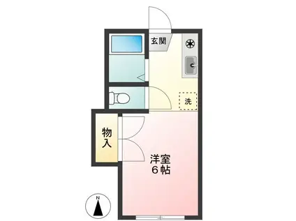 モンシャトー(ワンルーム/2階)の間取り写真