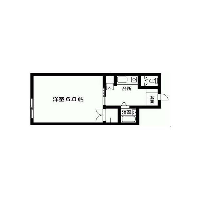 クロノス南矢名2番館(1K/1階)の間取り写真