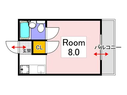 アルフィーネ今B(ワンルーム/4階)の間取り写真