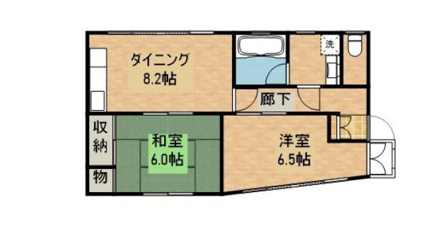 福元屋ビル(2DK/3階)の間取り写真