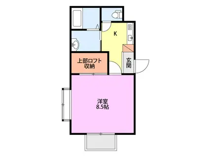 メゾン デタント III(1K/1階)の間取り写真