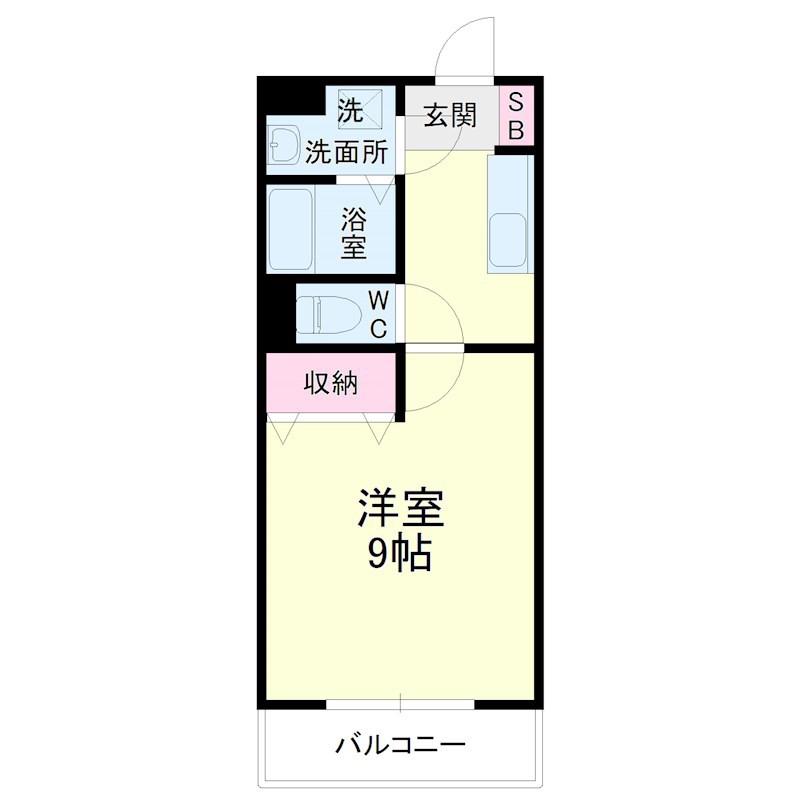 GRANDIR(1K/1階)の間取り写真
