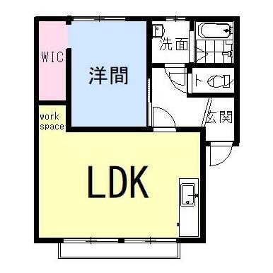 サン・S八楠(2DK/1階)の間取り写真