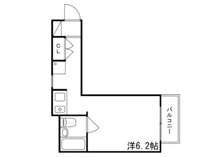 エレーヴ新在家(1K/1階)の間取り写真