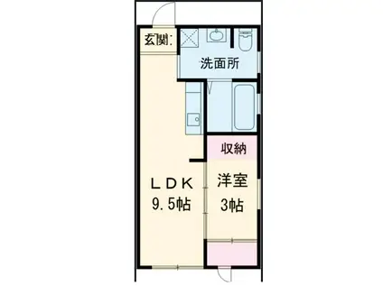 KOYA 430(1LDK/2階)の間取り写真