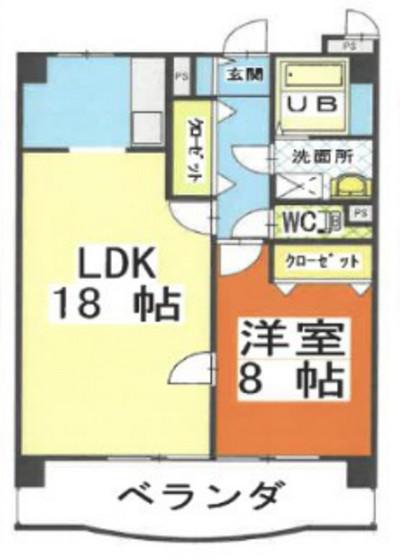 アークハイツ鹿田(1LDK/5階)の間取り写真