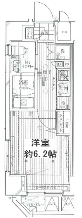 ライズコート大森町 5階階 間取り