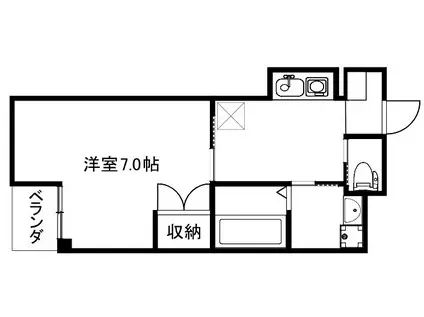 サンモールコート九条(1K/1階)の間取り写真