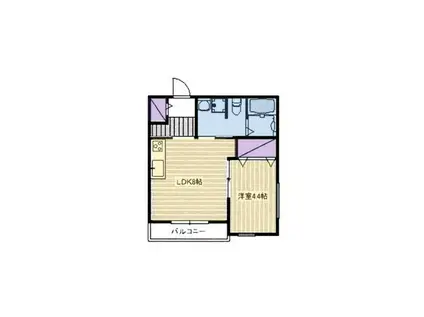 PAW TSUJIDO(1LDK/2階)の間取り写真