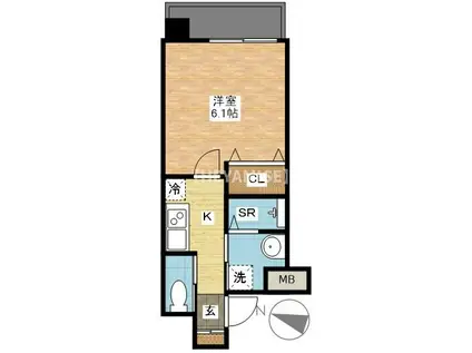 ヴィオラ寄合町(1K/2階)の間取り写真