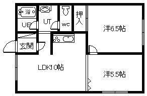 メゾン・ド・サリジェ(2LDK/1階)の間取り写真