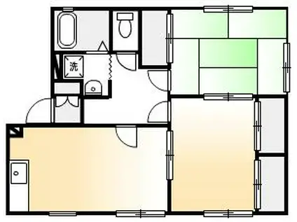 ペイサージュ エピエ(2DK/1階)の間取り写真