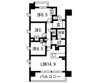 レ・ジェイド名古屋(3LDK/13階)の間取り写真