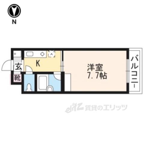 コンフォール中川(1K/3階)の間取り写真