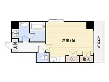 和光麻里布レジデンス弐番館(ワンルーム/6階)の間取り写真