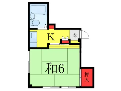 ミツエハウス(1K/3階)の間取り写真