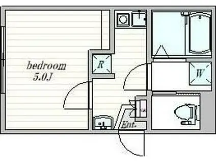 ザ・クラスアーバンス早稲田南(1K/3階)の間取り写真