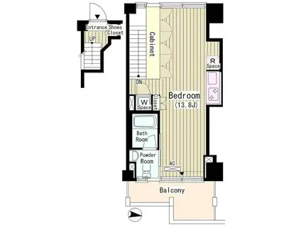 ROKA TERRAZZA(1K/3階)の間取り写真