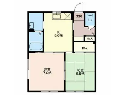 プチメゾンコスギ(2K/1階)の間取り写真