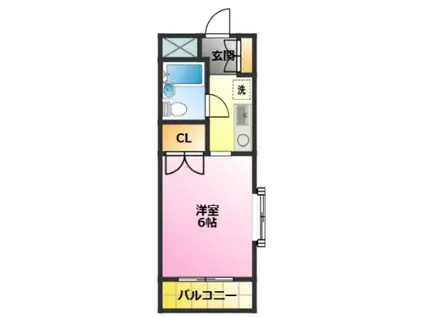 ジェミニ武蔵小杉(ワンルーム/4階)の間取り写真