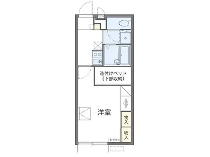レオパレス辻九第三(1K/1階)の間取り写真