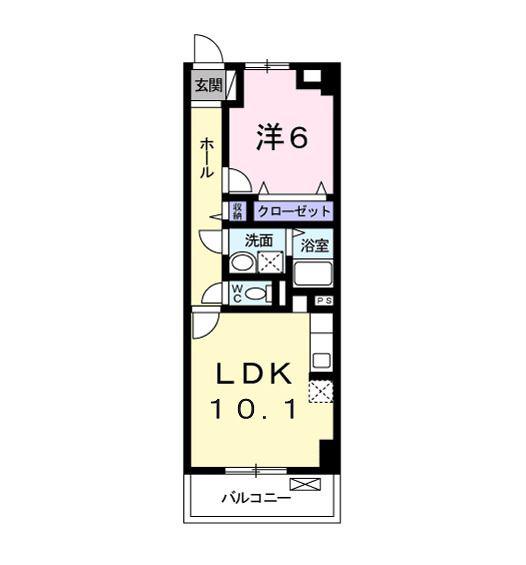 ヴェルデ ストーリアII(1LDK/5階)の間取り写真