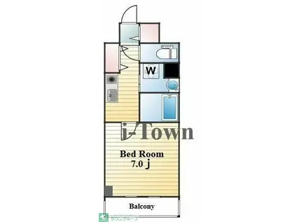 CLAIREFONTAINE(1K/3階)の間取り写真